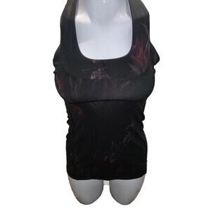 Lululemon Scoop Neck Tank Women's Size 6* Midnight Iris Multi Black